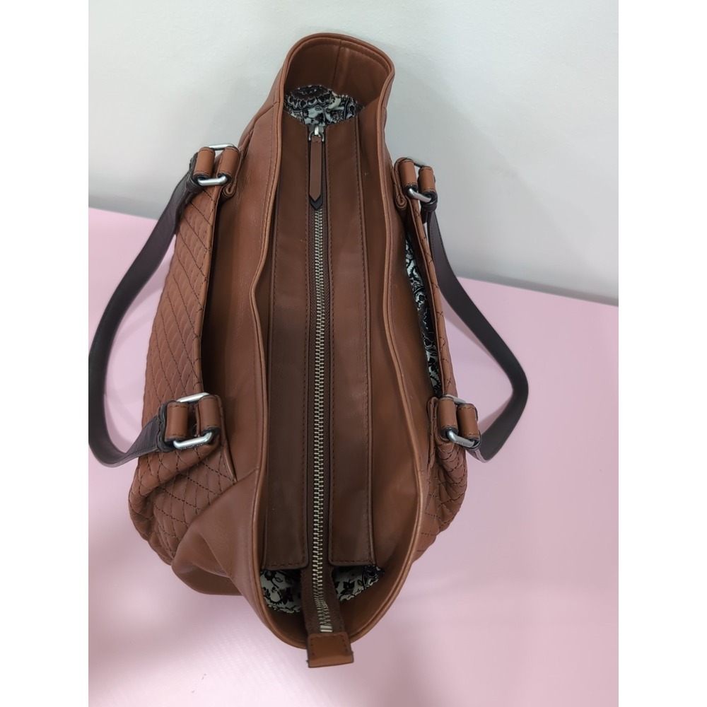 Vera Bradley Leather Carryall Glenna in Gallatin Classic Mocha Shoulder Bag - Picture 7 of 8